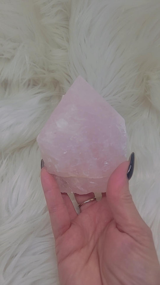 Rose Quartz Polished Rough Point