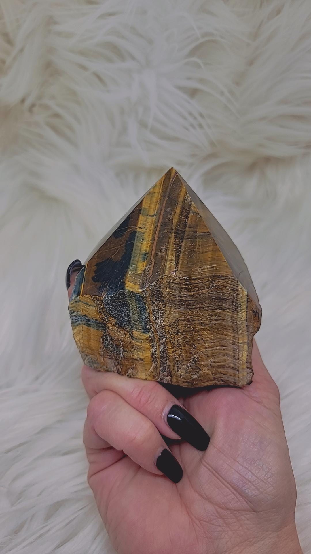 Tigers Eye Polished Rough Point