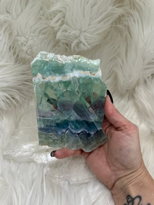 Rainbow Fluorite Slab