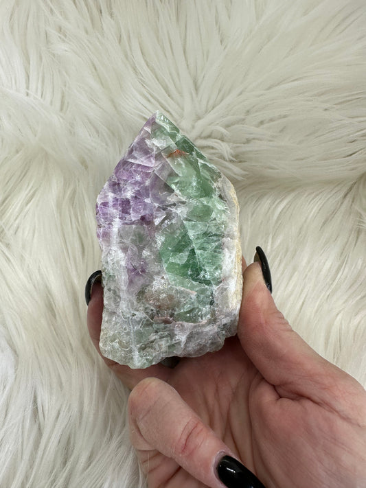 Rainbow Fluorite Rough Polished Point