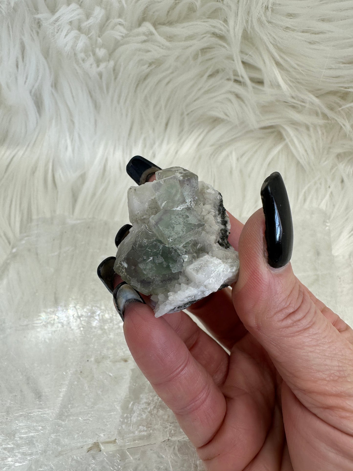 Bicolor Fluorite & Porcelain Quartz