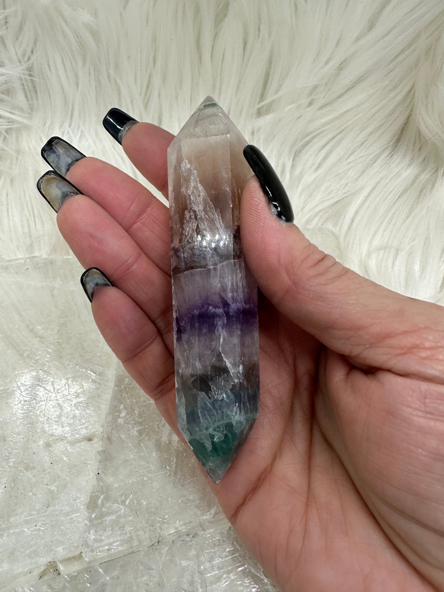 Rainbow Fluorite Double Point