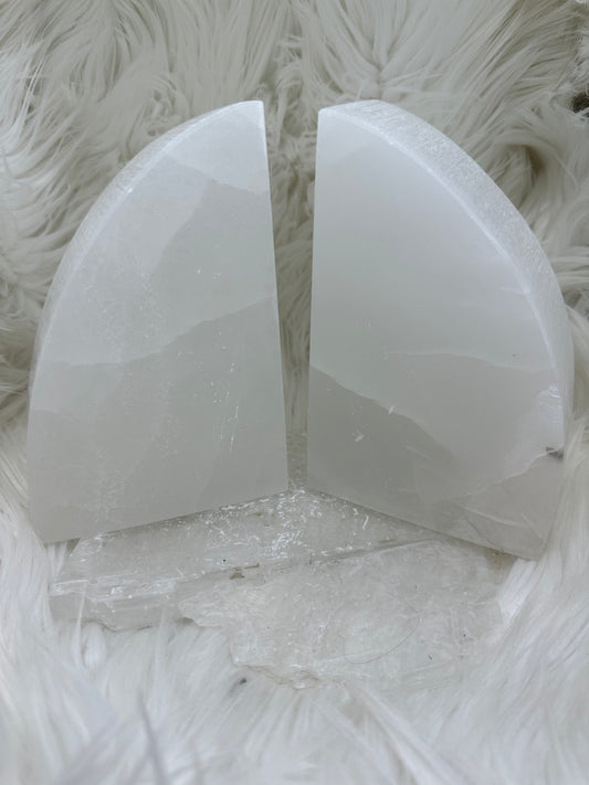 Selenite Bookends