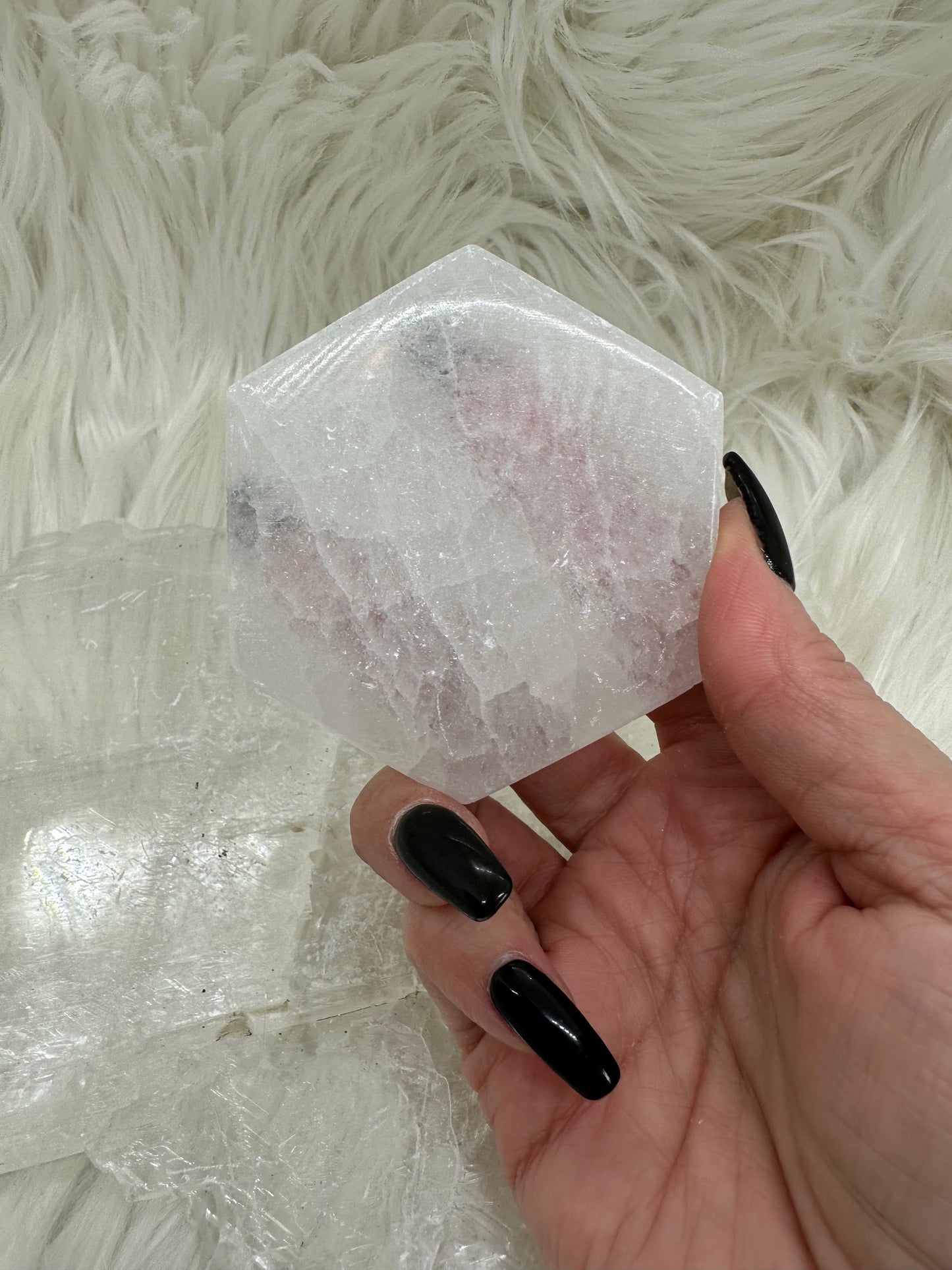 Selenite Plate Octagon